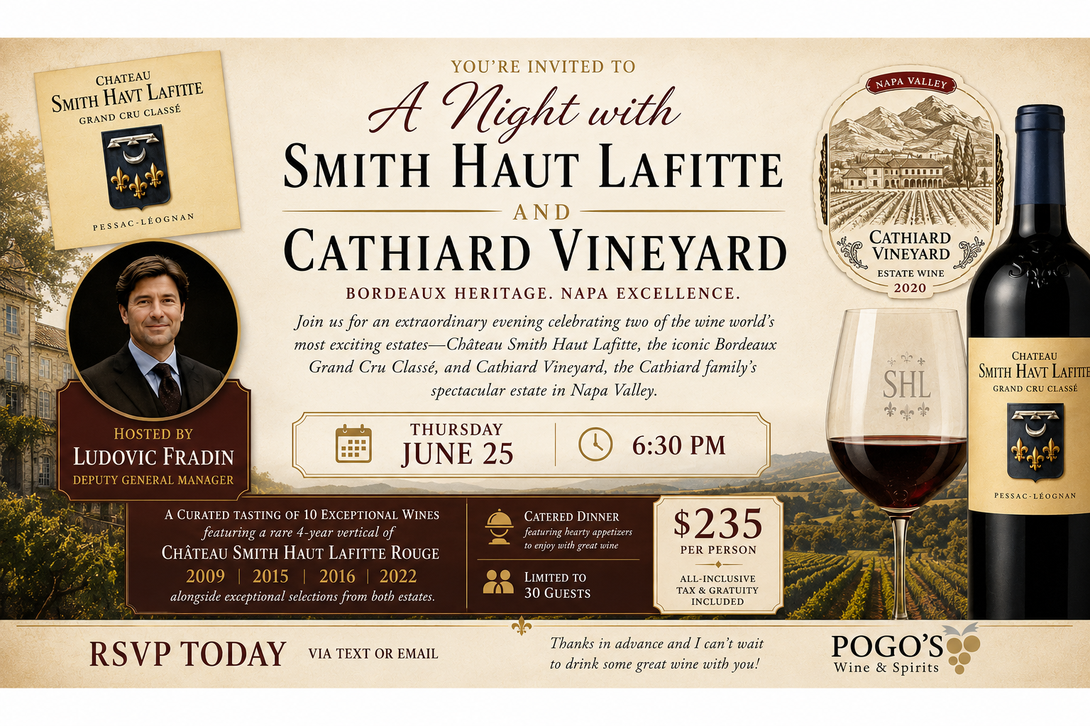 An Evening With Smith Haut Lafitte & Cathiard Vineyard
