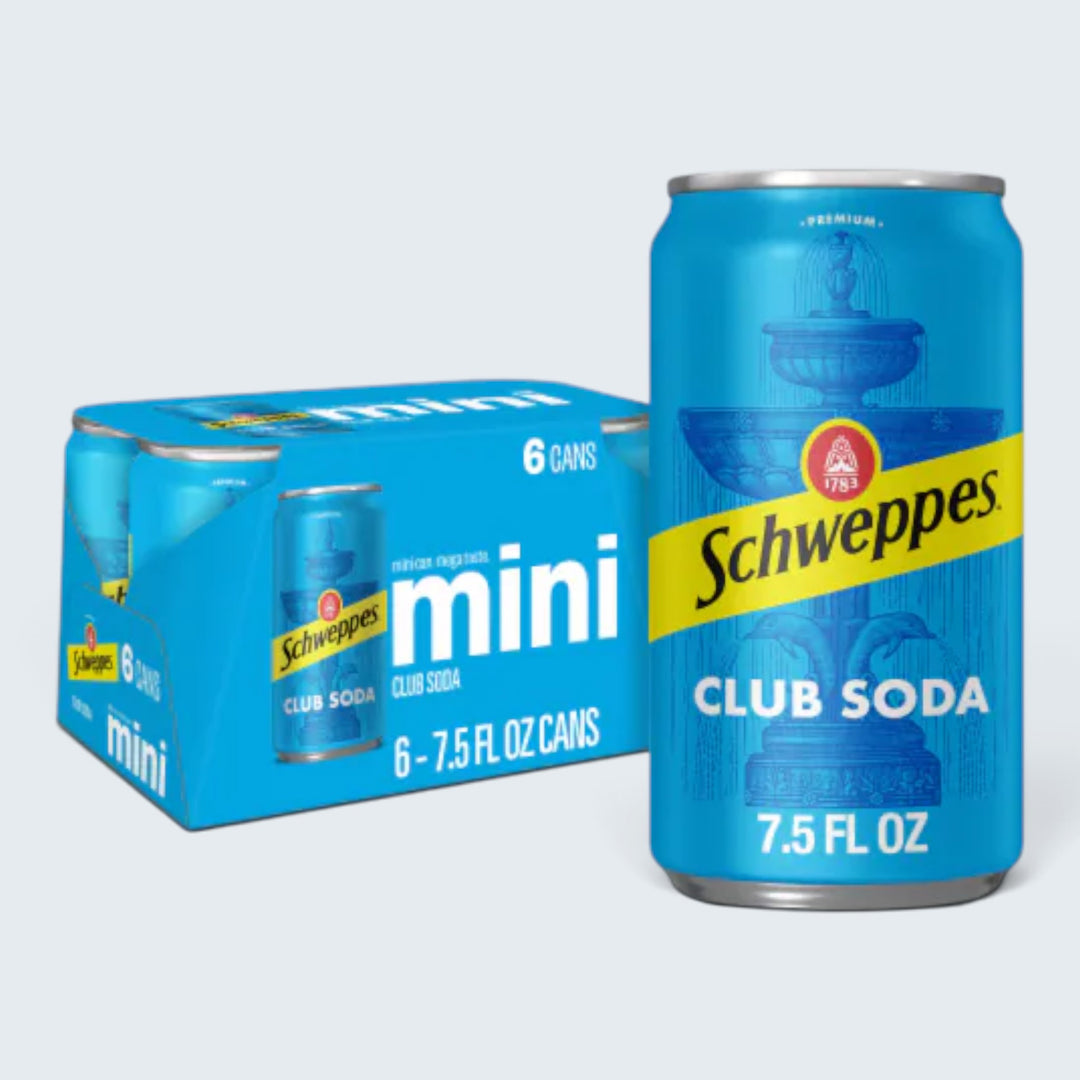 Schweppes Club Soda (7.5oz) 6Pk Can