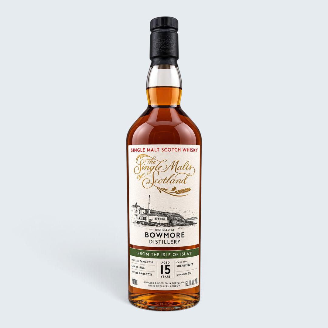 The Single Malts of Scotland Bowmore 15 Year Single Cask Scotch Whisky (700ml)