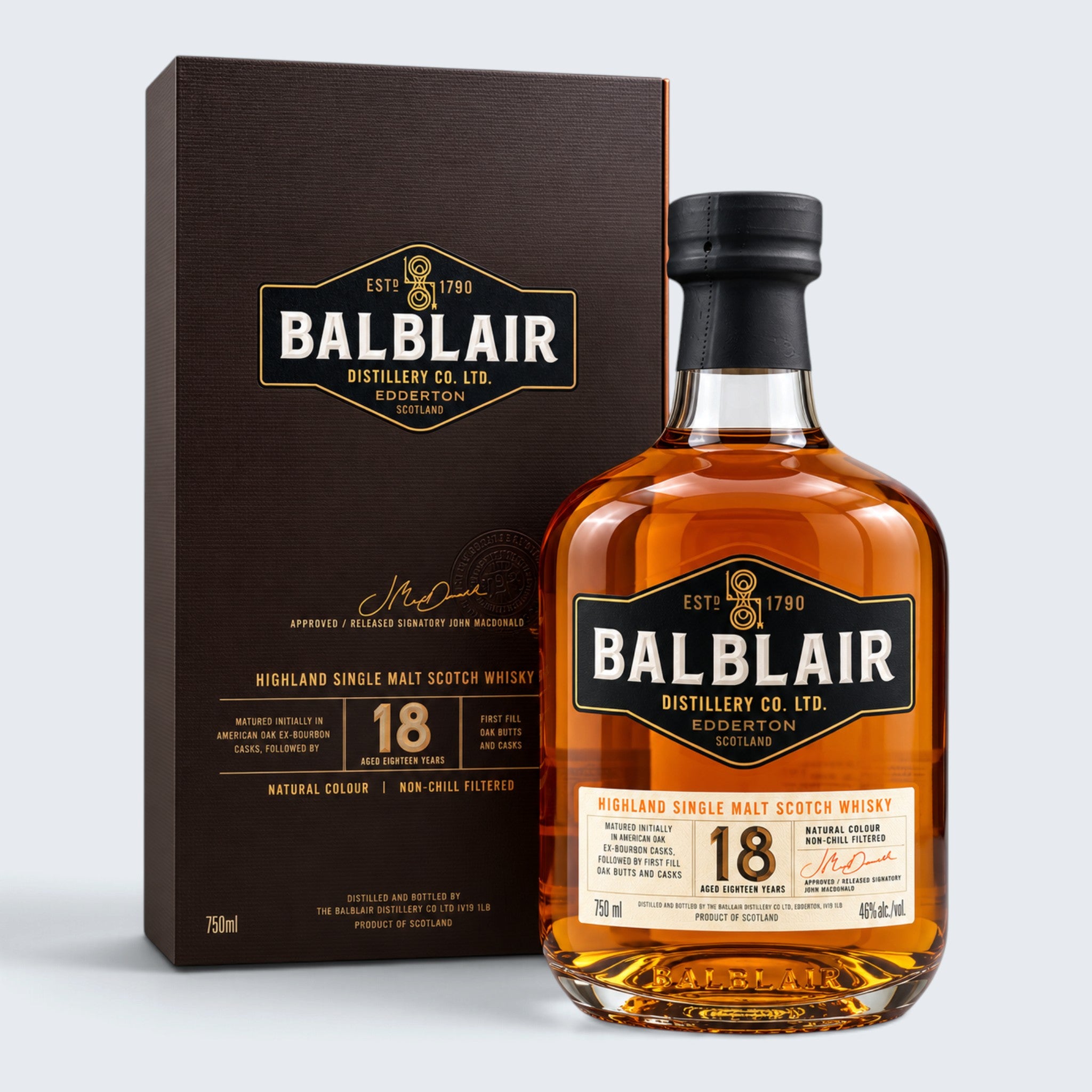 Balblair Highland 18 Year Single Malt Scotch Whisky (750ml