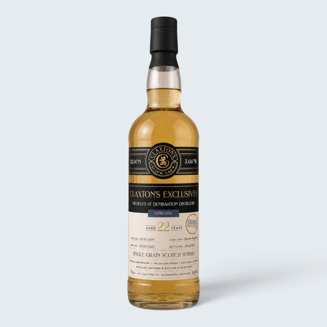 Claxtons Dumbarton 22 Year Single Grain Scotch Whisky (700ml)