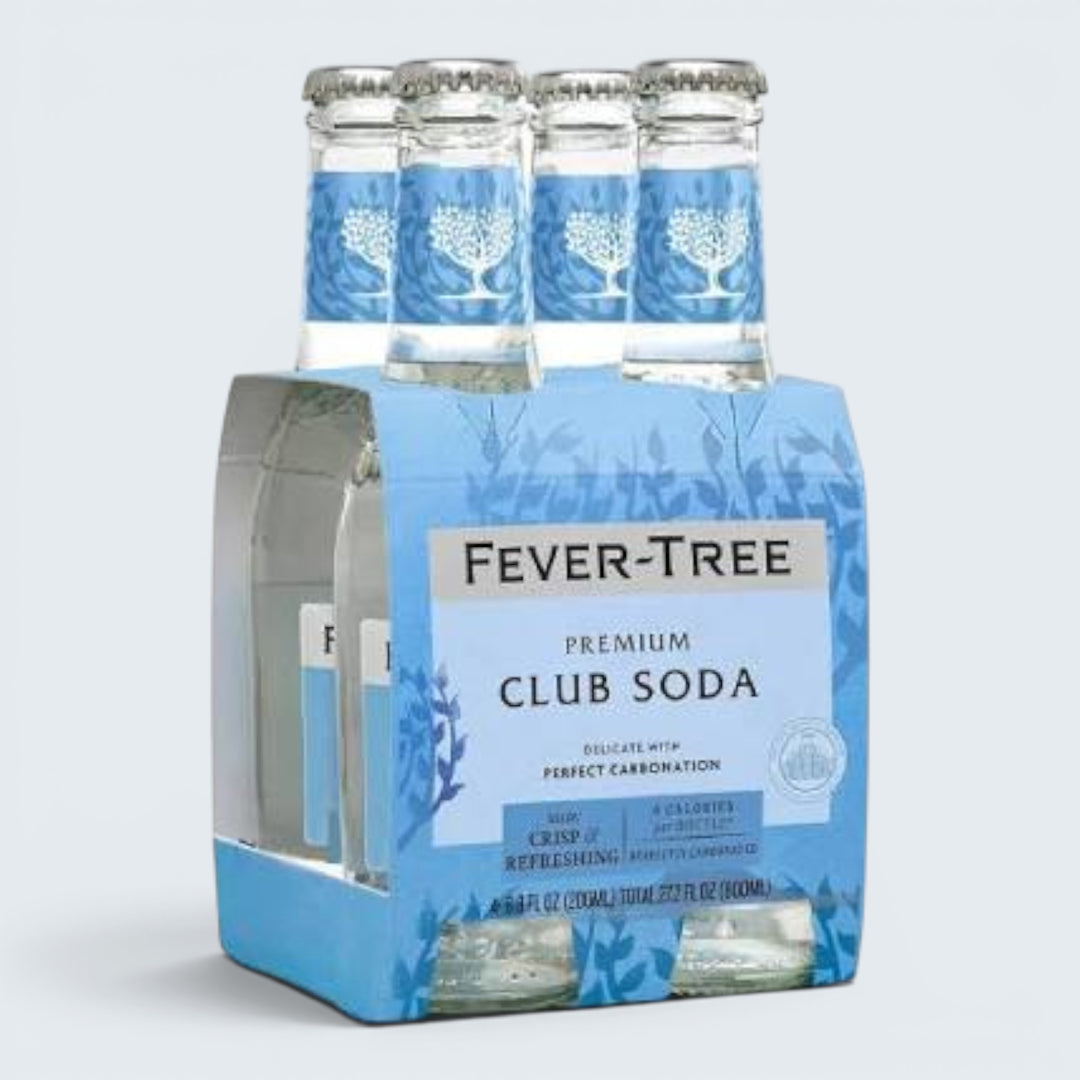 Fever Tree Club Soda (200ml) 4Pk Bottles