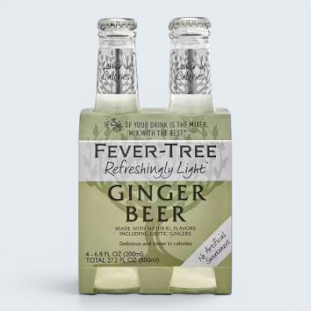 Fever Tree Light Ginger Beer (200ml) 4Pk Bottles