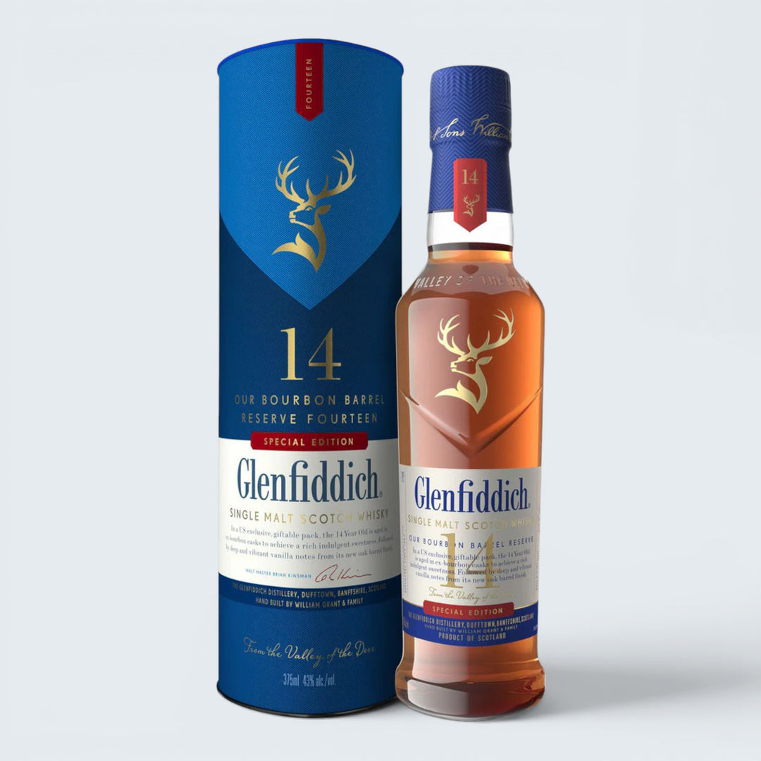 Glenfiddich Bourbon Barrel Reserve 14 Year Old Single Malt Scotch Whisky (375ml)