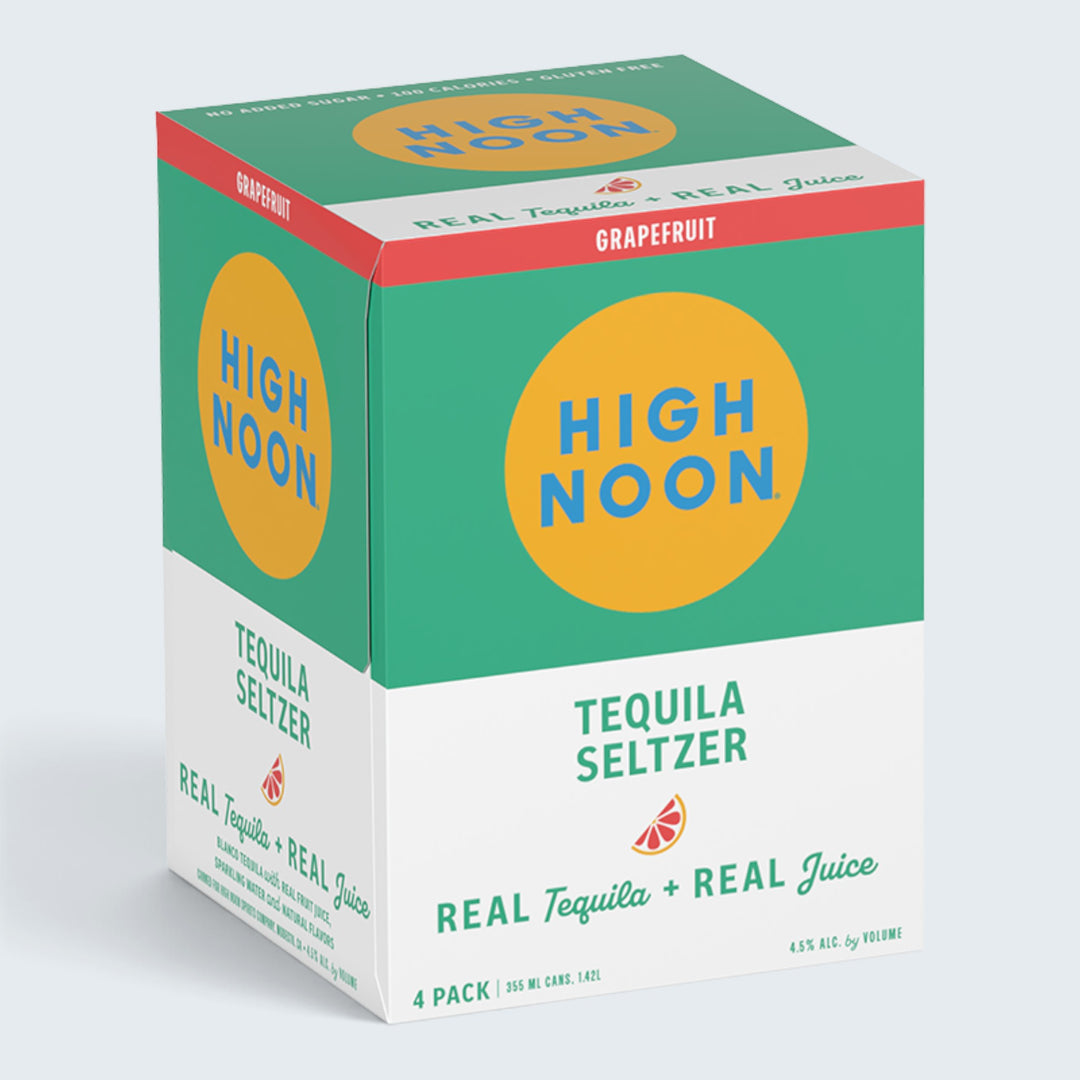 High Noon Grapefruit Tequila Seltzer (12oz) 4Pk Cans