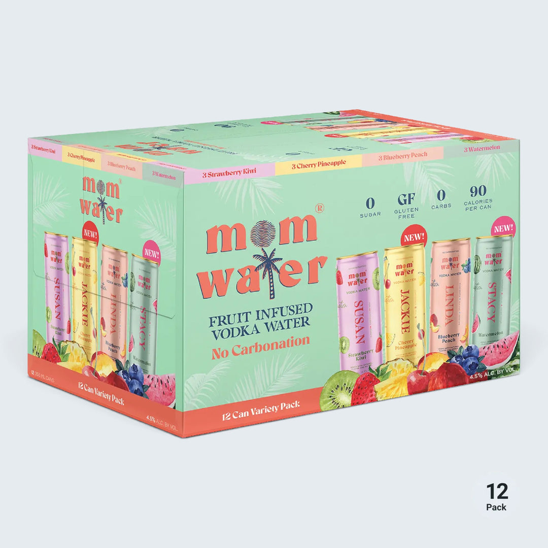 Mom Water Vodka Water Variety Pack (12oz) 12pk cans
