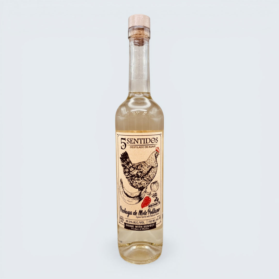 Cinco Sentidos Destilado de Agave Pechuga de Mole Poblano (750ml)