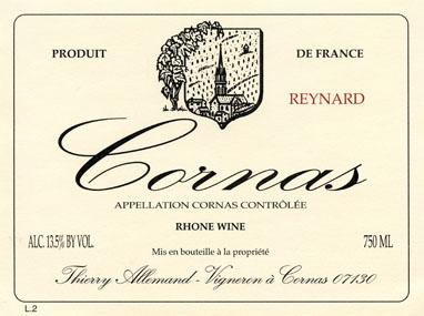 Thierry Allemand - Cornas Reynard 2020 (750ml)