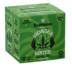 8th Wonder - Wonder Water 10mg THC Lemon Lime 12OZ 4PK Cans