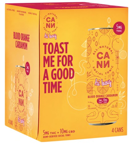 Cann - 5mg THC Blood Orange Hi Boy 12oz 4pk Cans 0