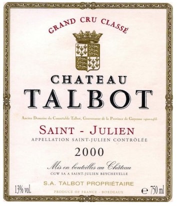 Chateau Talbot - Saint Julien 2000 (750)