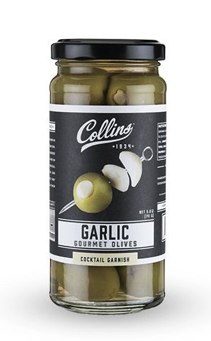 Collins - Garlic Cocktail Olives 5.5oz