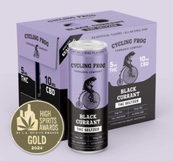 Cycling Frog - 5mg THC 10mg CBD Black Currant 355ml 6 Pack Cans 0