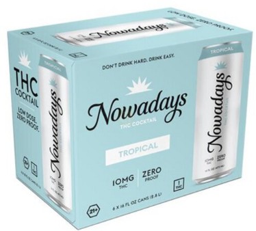Nowadays - 10mg THC Tropical Seltzer 6 Pack 16oz Cans 0