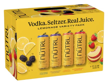 Nutrl - Vodka Seltzer Lemonade Variety Pack (8 pack 12oz cans)