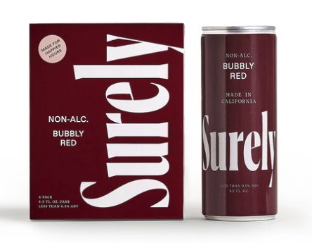 Surely - Non-Alcoholic Bubbly Red (4 Pack 8.5oz cans) 0