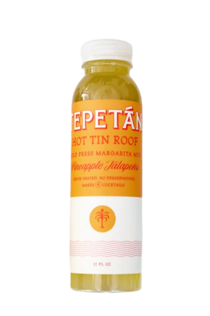 Tepetan Cold Press Cocktail Mixers - Pineapple Jalapeno Hot Tin Roof 28 ounce (750ml) (750ml)