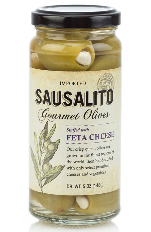 Sausalito Gourmet Foods - Feta Cheese Stuffed Olives (5oz) jar