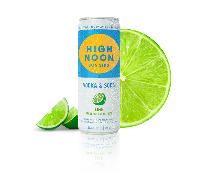 High Noon - Lime Vodka & Soda (4 pack 355ml cans) (4 pack 355ml cans)