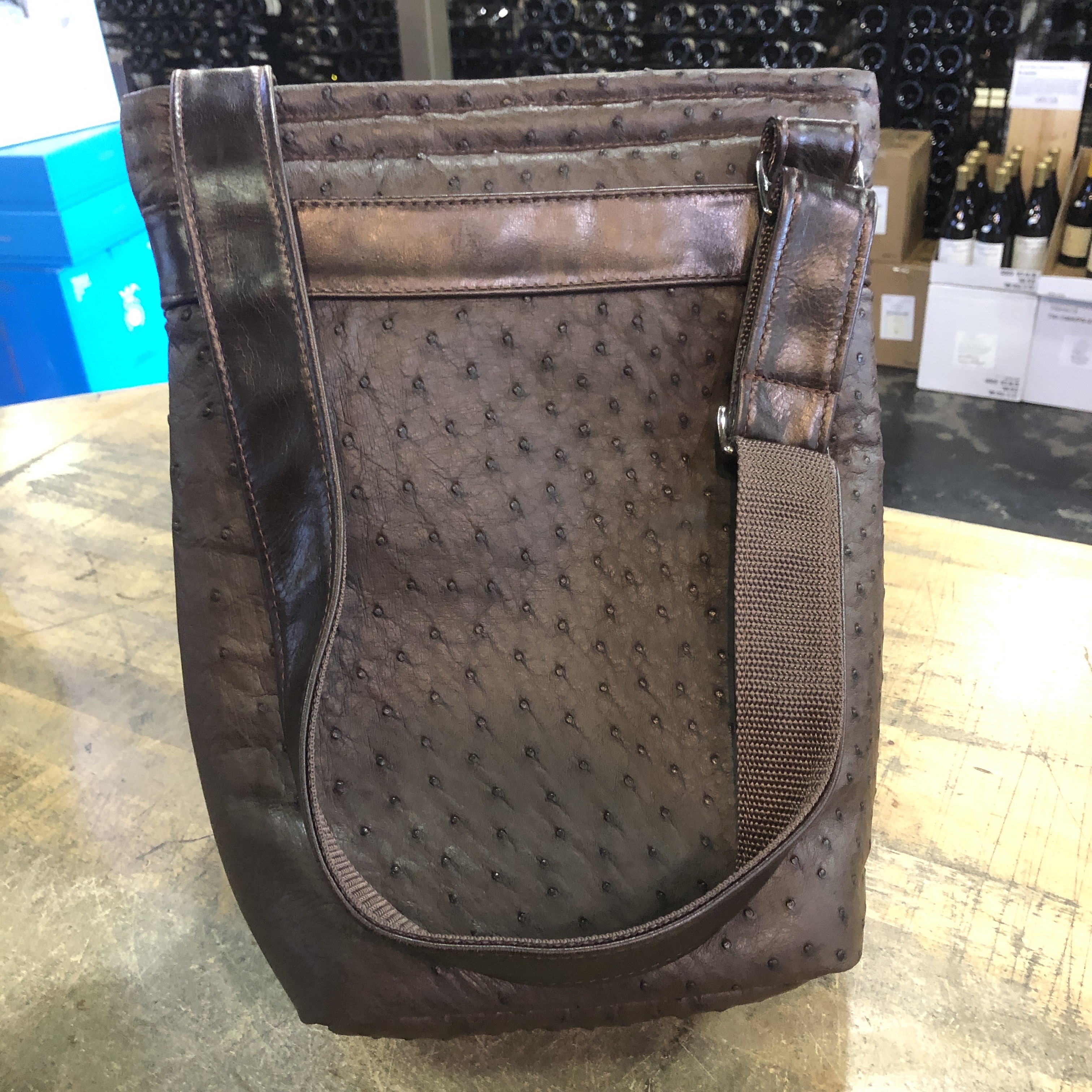 Norlin - Ostrich Leather Bespoke Wine Bag 0