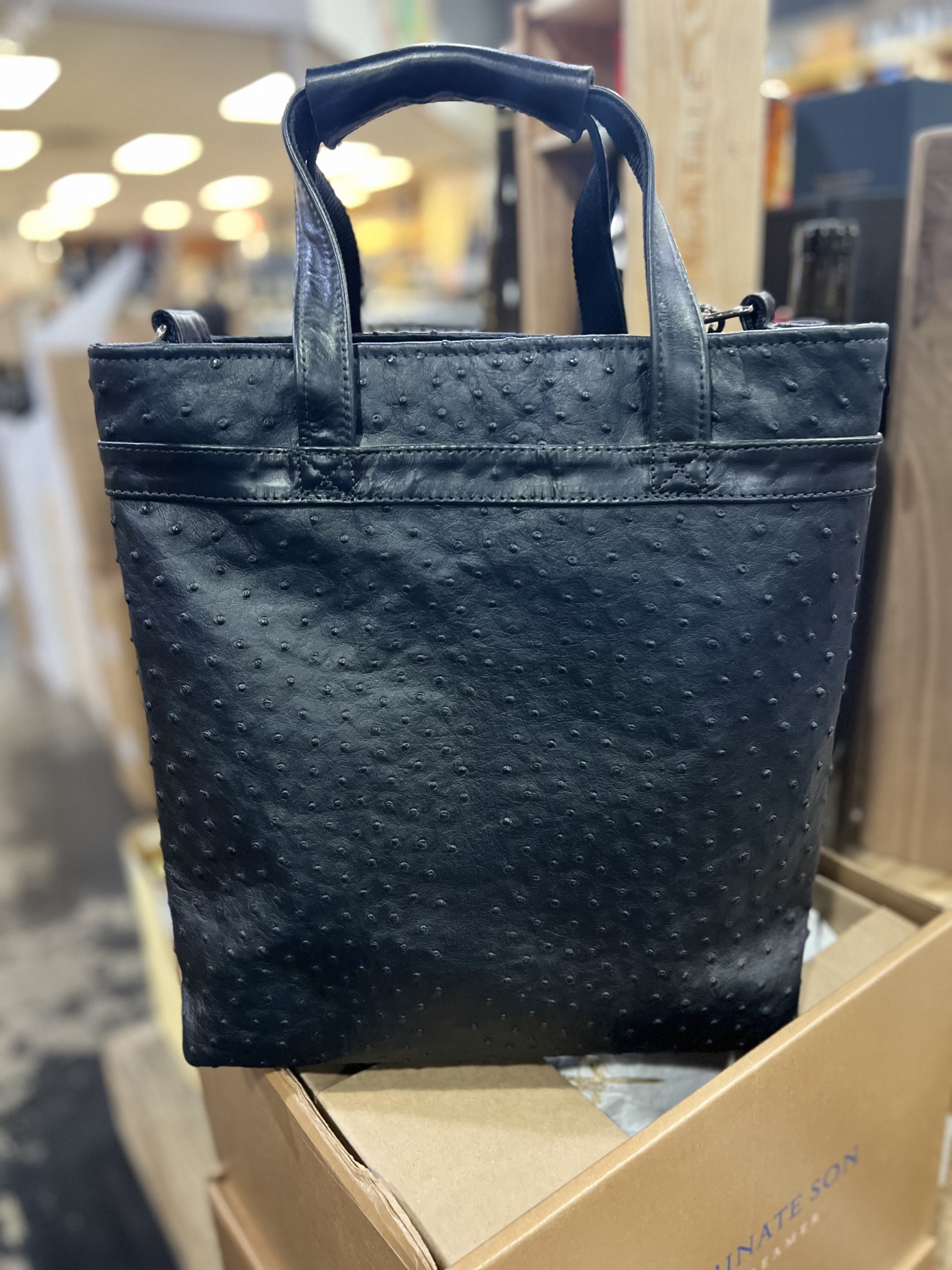 Norlin - Ostrich Leather 6 Bottle Wine Tote 0