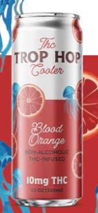 The Trop Hop Cooler - 10mg THC Blood Orange 12oz 4pk Cans 0