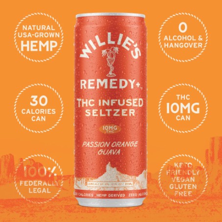 Willie's Remedy - Passion Orange Guava 5mg THC 12oz 4 Pack Cans 0