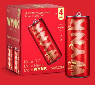 Wynk - 10mg THC Strawberry Lemonade 12oz 4 Pack Cans 0